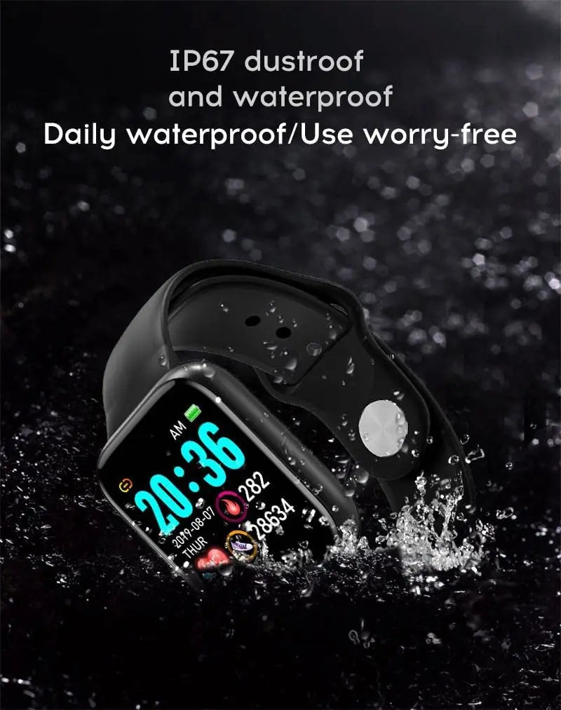 D20 Pro Y68 Smartwatch Relógio Inteligente Resistente a Água Com Marcação De Batimentos Bluetooth -Envio Imediato